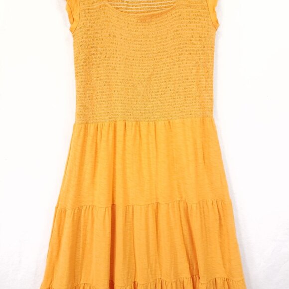 Revolve Nation LTD Josie Midi Dress Size Medium Shirred Square Neck Tiered - Picture 5 of 12